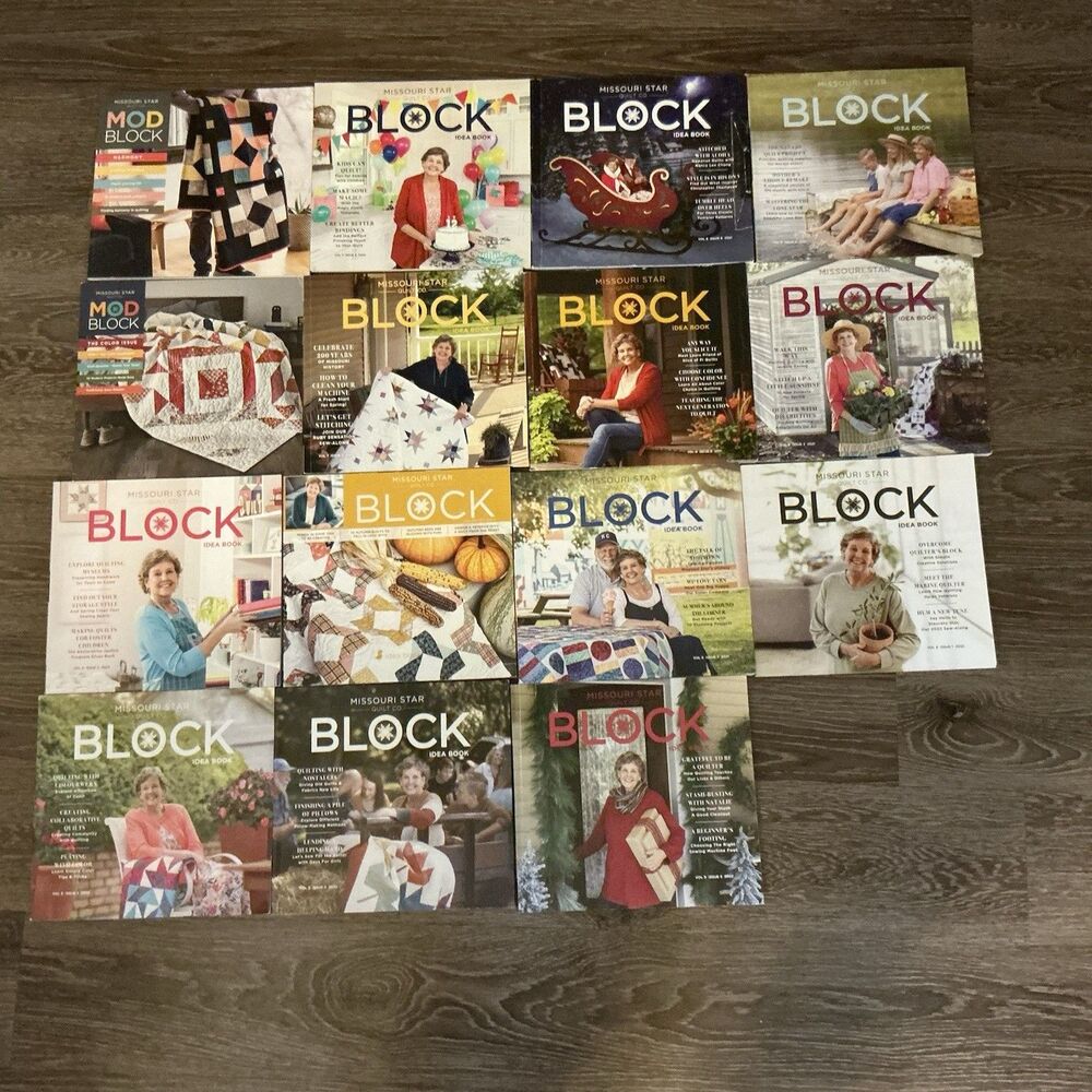 Lot Of 15 Missouri Star Quilt Company BLOCK Idea Books 2015-2022